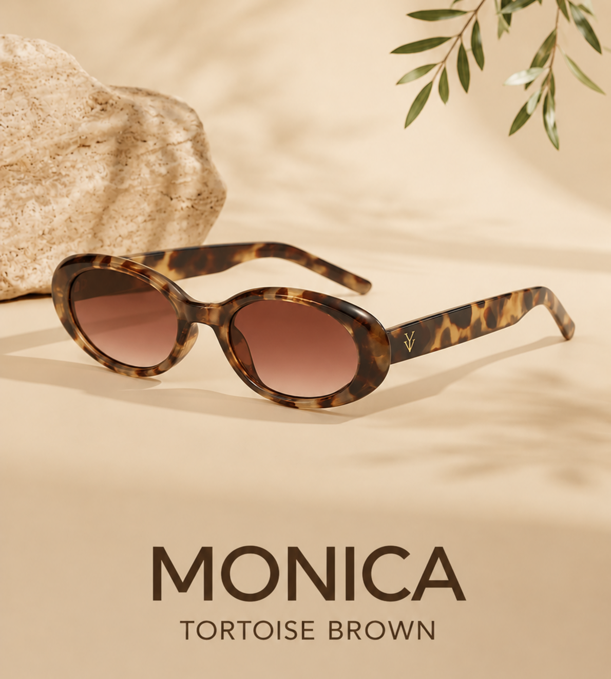 MONICA Sunglasses Color Tortoise Brown