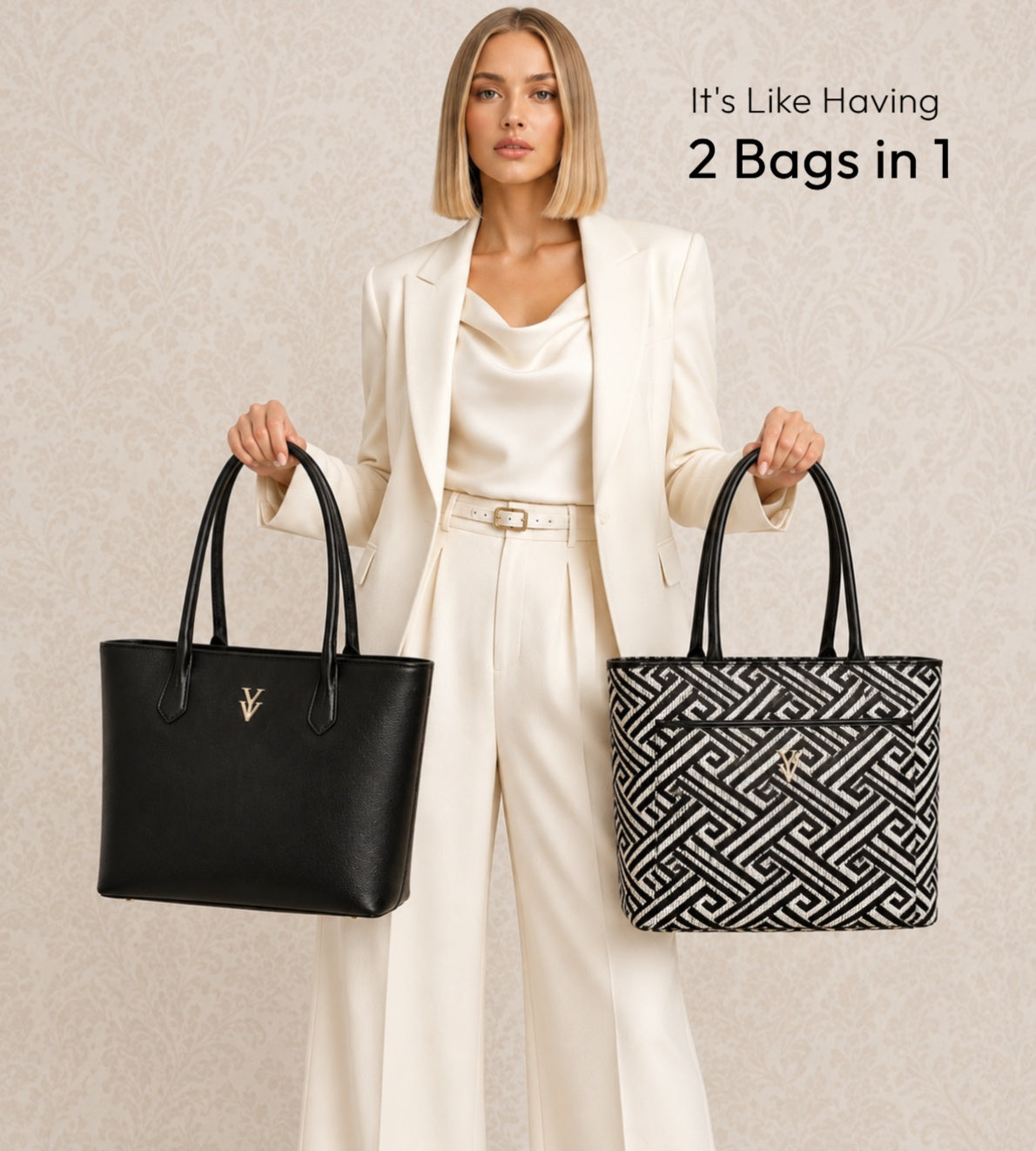 TOSCA Genuine Leather Reversible Handbag