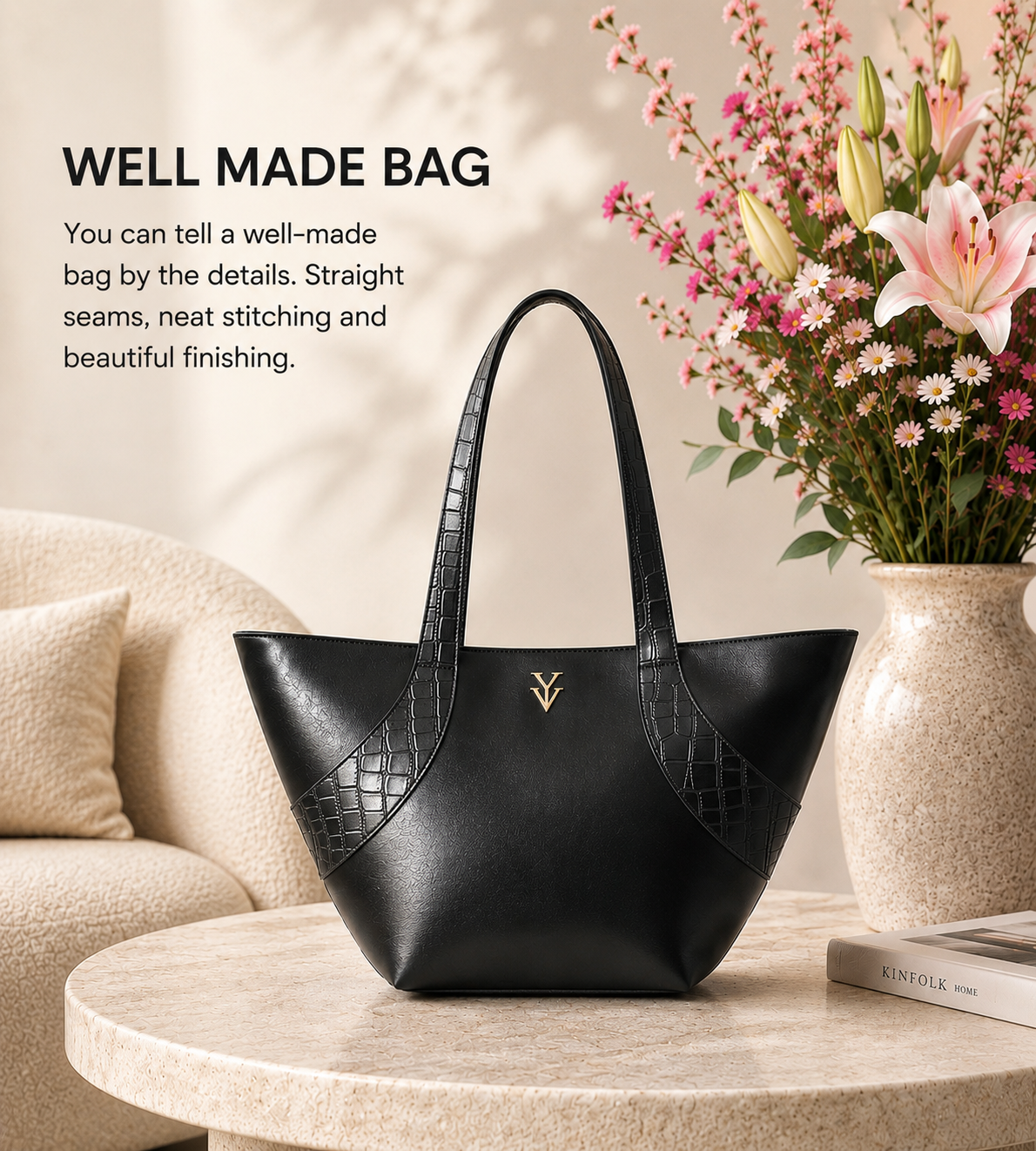 GILMA Black Color Handbag