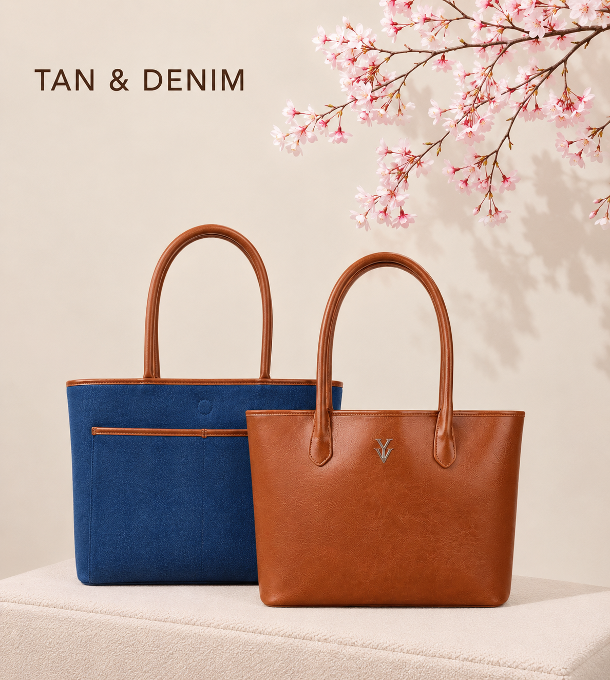 TOSCA Genuine Leather Reversible Handbag
